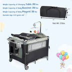 Pack n Play, Lockable Wheels, Foldable Infant to Toddler