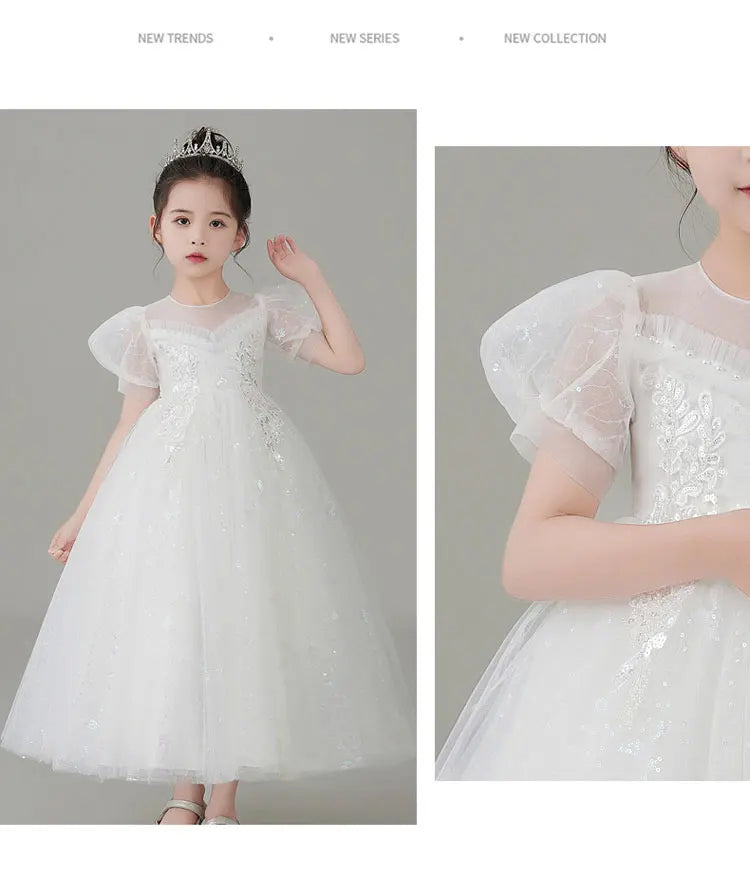 Evening Short Sleeve Lace Dress