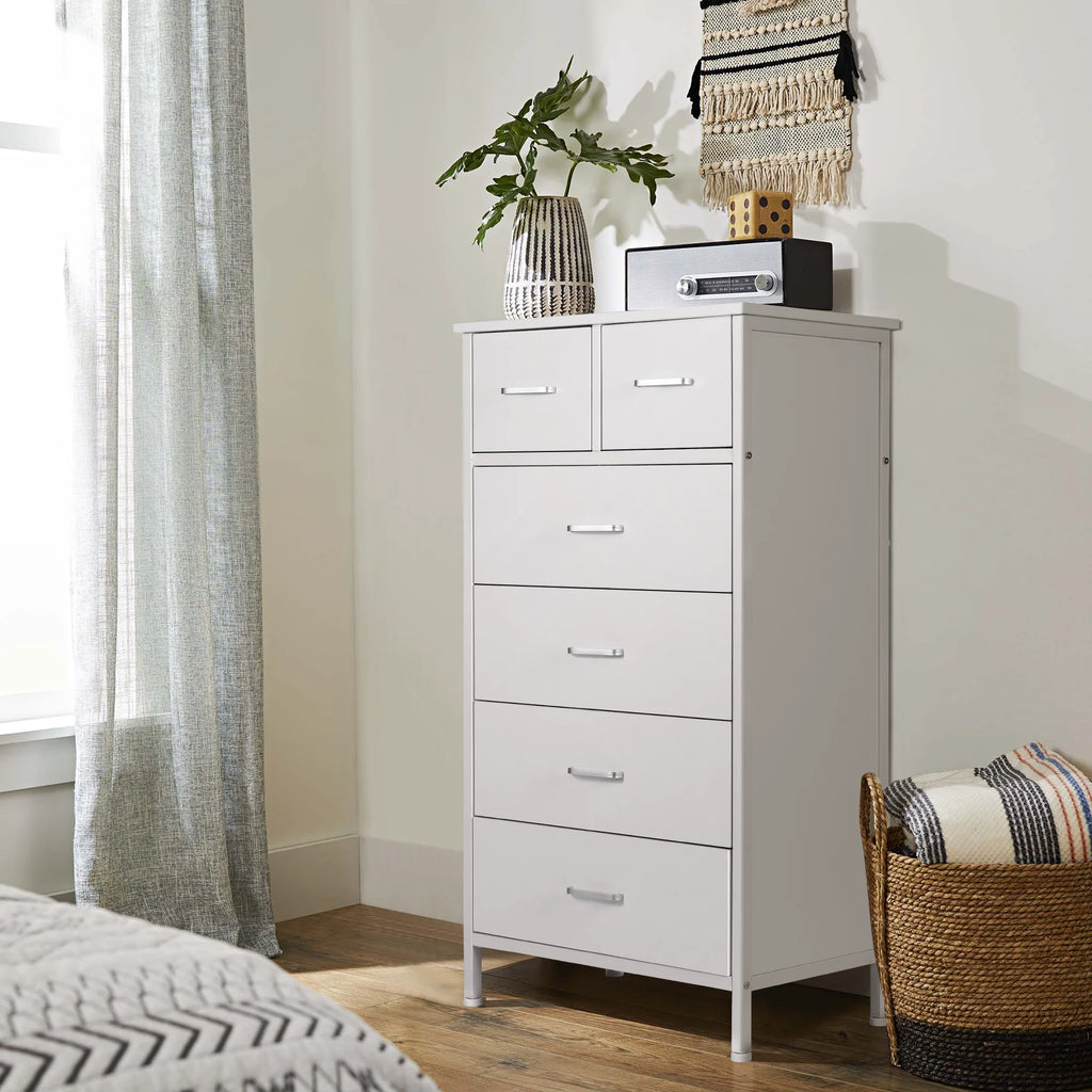Chest of 6 Drawers, Drawer Dresser White