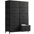 Bedside Table Fabric Drawers  Steel Frame