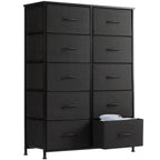 Bedside Table Fabric Drawers  Steel Frame