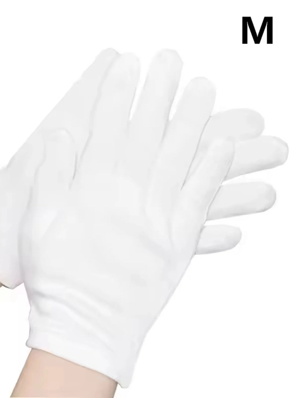 1 Pairs New Full Finger Men Women Etiquette White Cotton Gloves Waiters/Drivers/Jewelry/Workers Mittens Sweat Absorption 2030