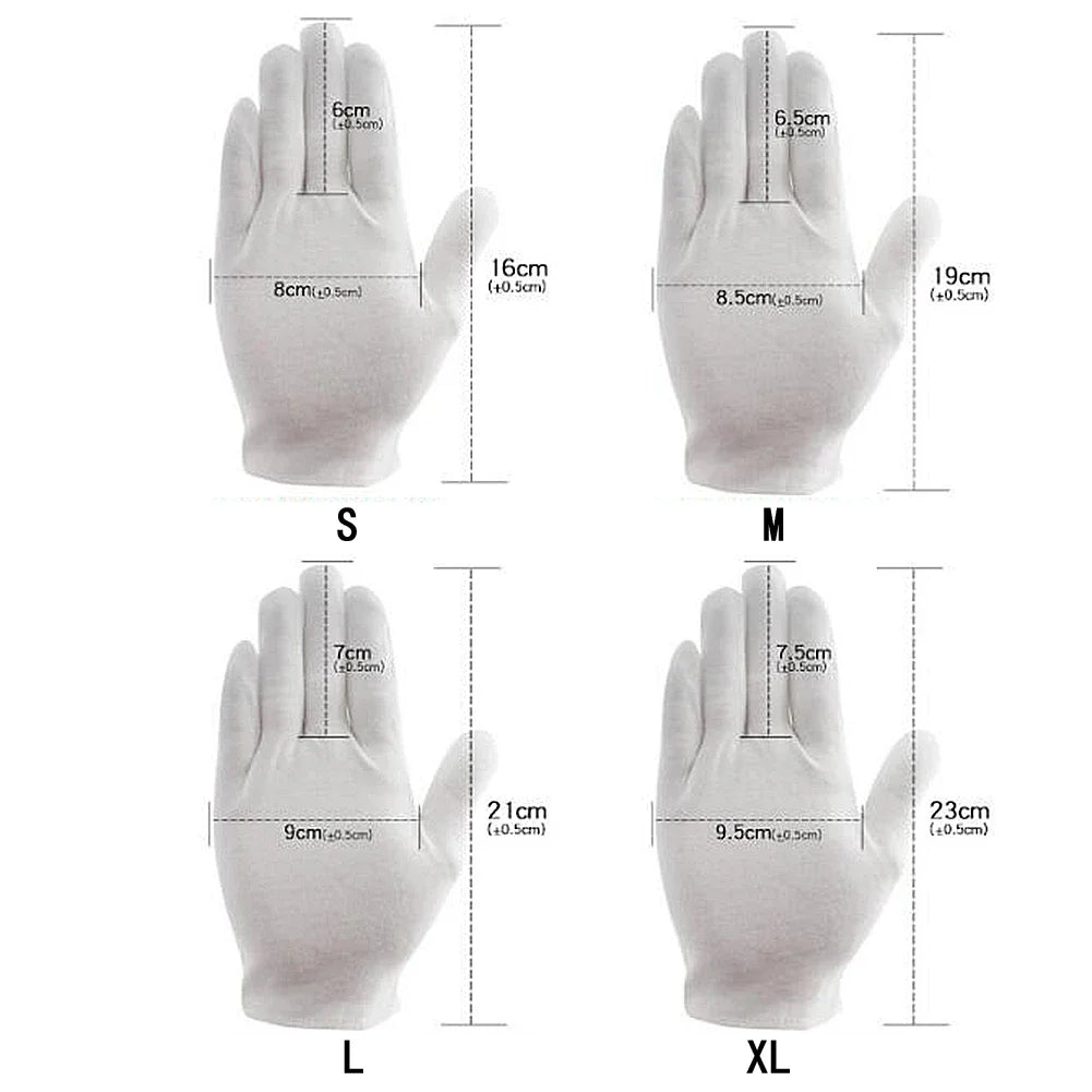 1 Pair Soft Cotton Gloves