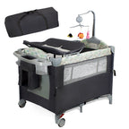 Pack n Play, Lockable Wheels, Foldable Infant to Toddler