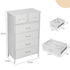 Chest of 6 Drawers, Drawer Dresser White
