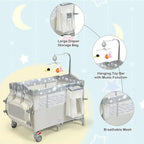 Portable Play Yard, Bassinet, Changing Table, and Music