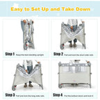 Portable Play Yard, Bassinet, Changing Table, and Music