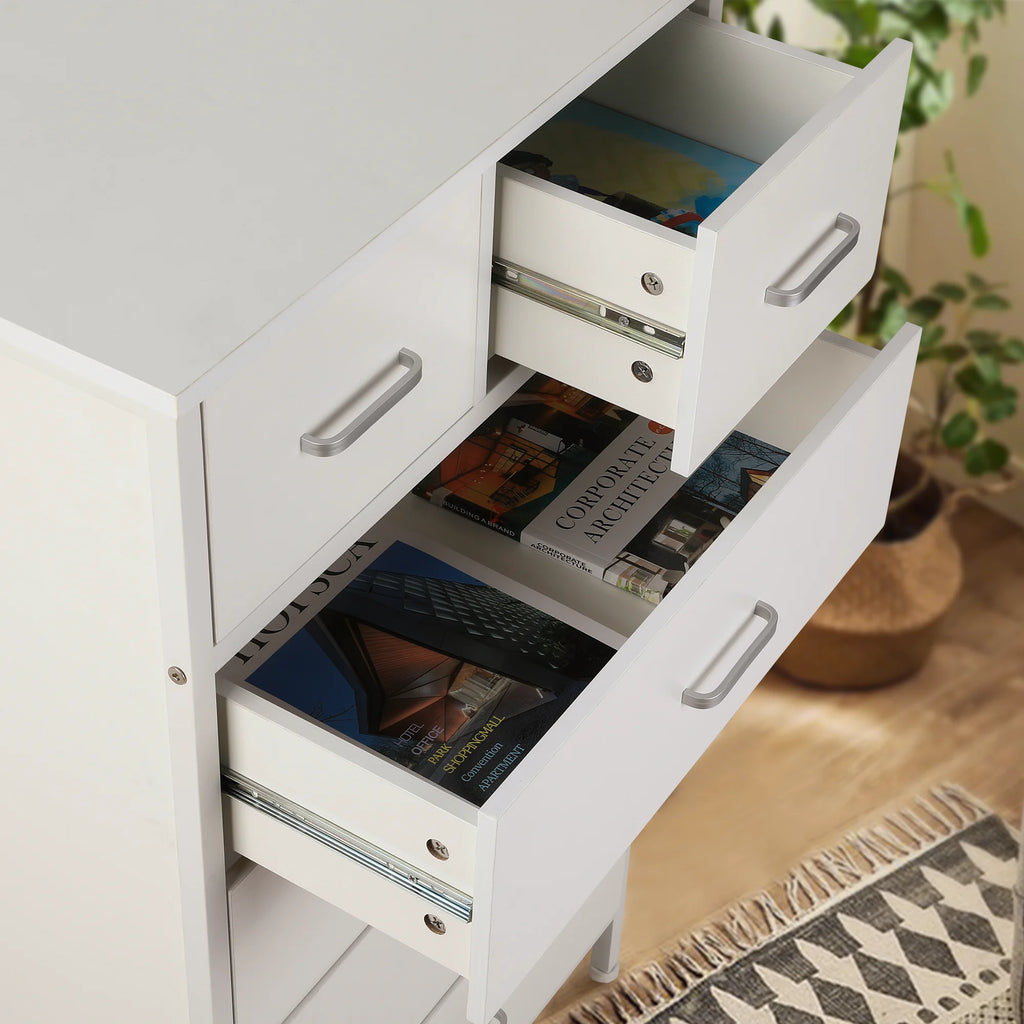 Chest of 6 Drawers, Drawer Dresser White