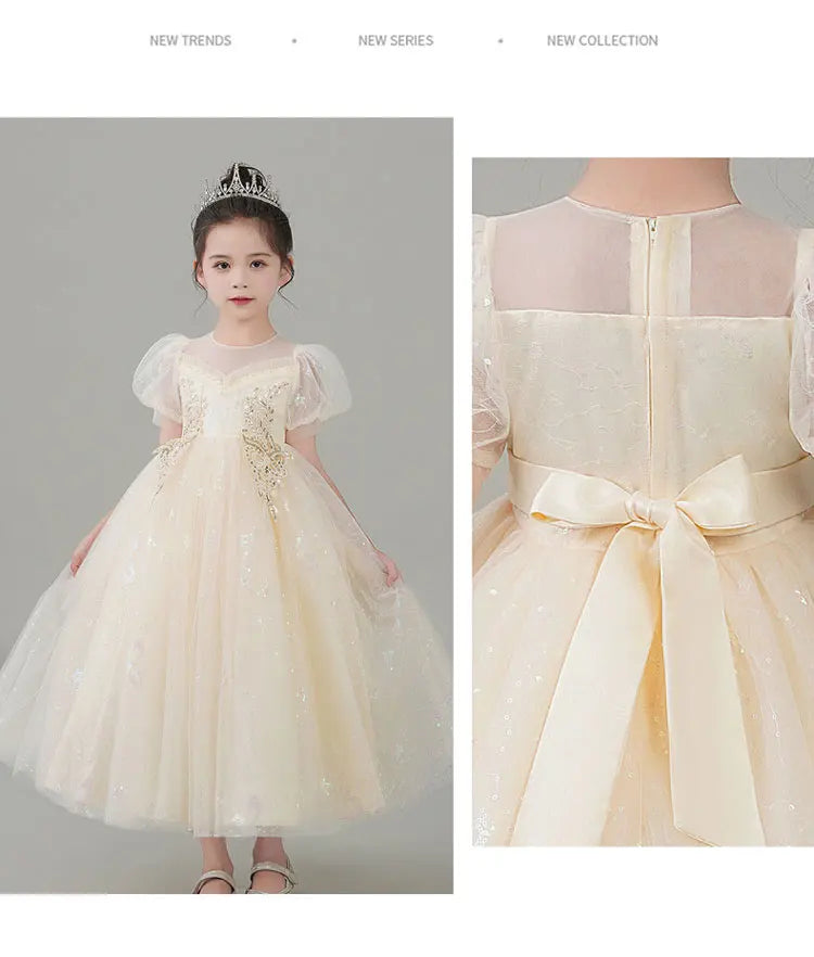 Evening Short Sleeve Lace Dress