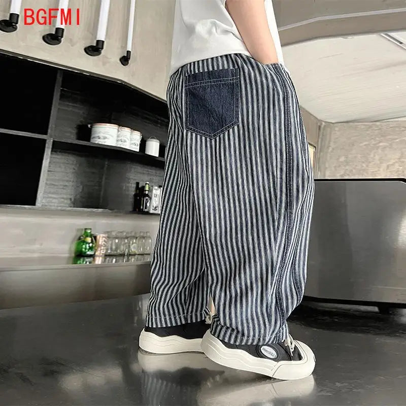 Spring and Summer Elastic Waist Pants