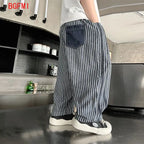 Spring and Summer Elastic Waist Pants