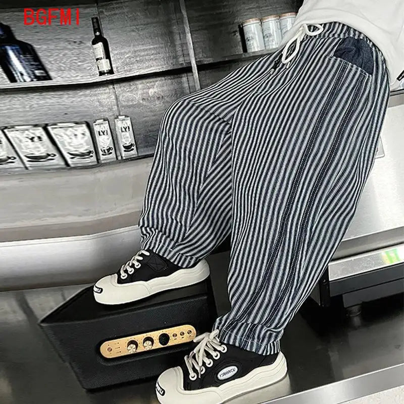 Spring and Summer Elastic Waist Pants