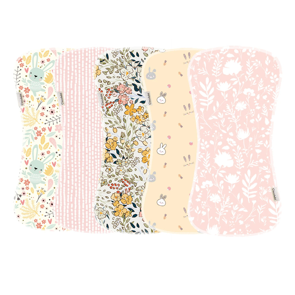 10-pack of soft and breathable baby burp towels