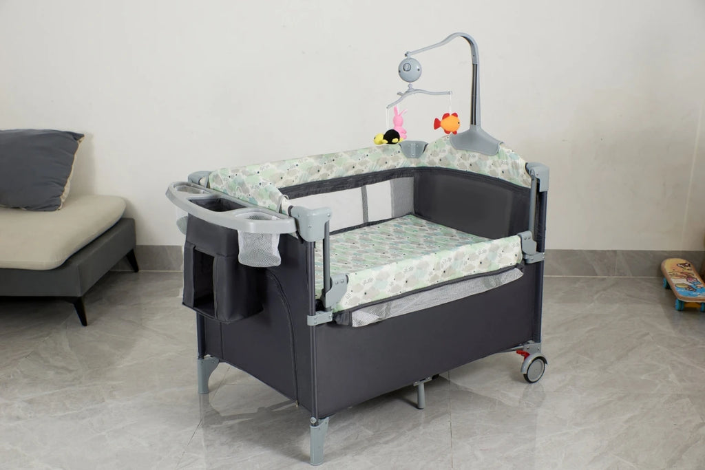 Pack n Play, Lockable Wheels, Foldable Infant to Toddler