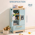 Toy Kitchen Refrigerator with Ice Dispenser for Ages 3+Blue