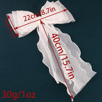 Girls/Woman Elegant White Ribbon Bow Hair Clip with Pearls