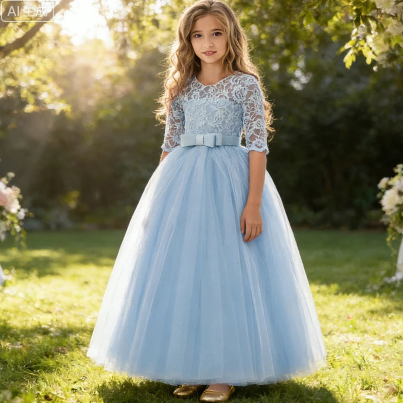 Teenager Girl Bridesmaid Dress, Ball Gown