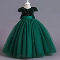 Girls Bridesmaid Dress with Lace Bodice