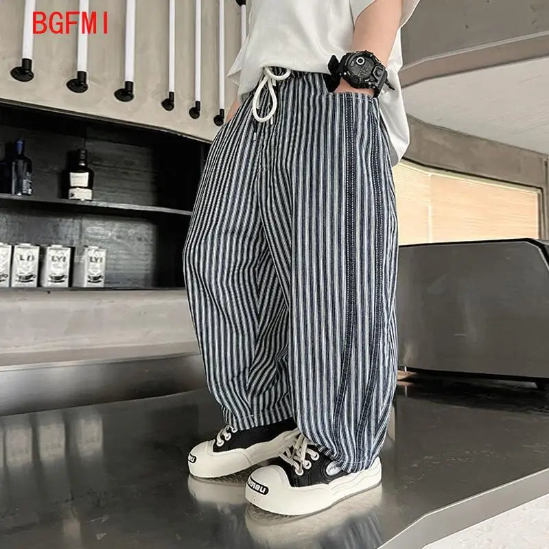 Spring and Summer Elastic Waist Pants