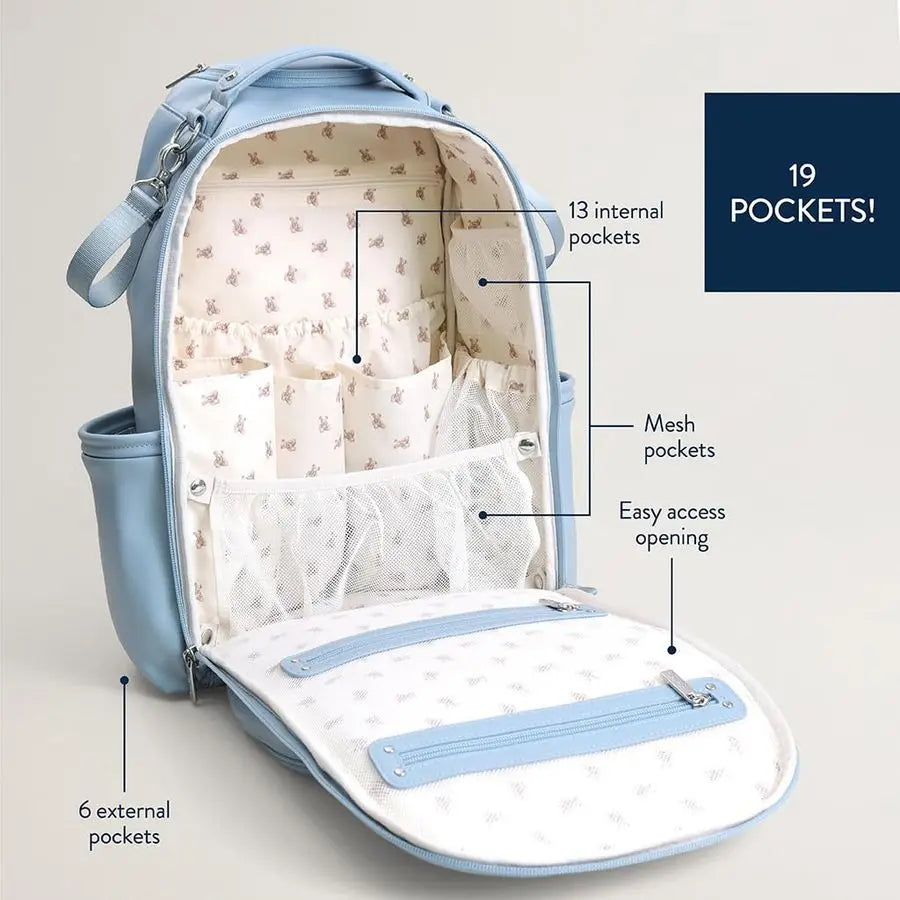 Beautiful Blue Diaper/Backpack Large Diaper Bag