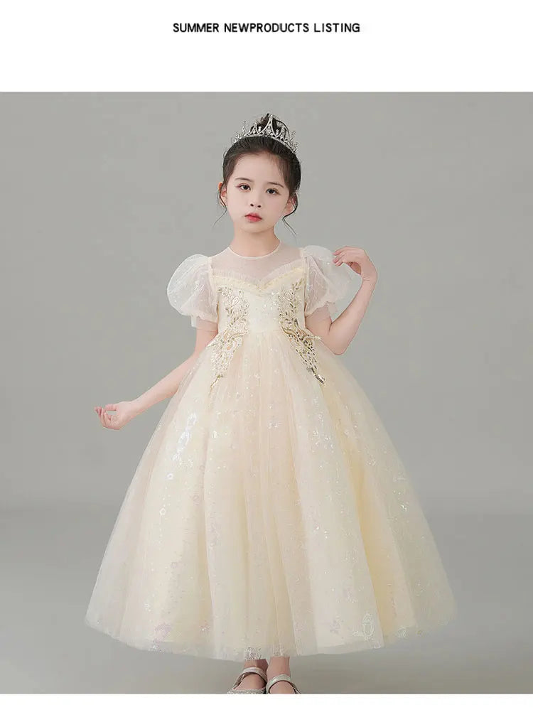 Evening Short Sleeve Lace Dress