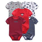 5 Piece Unisex Bodysuits 100% Cotton