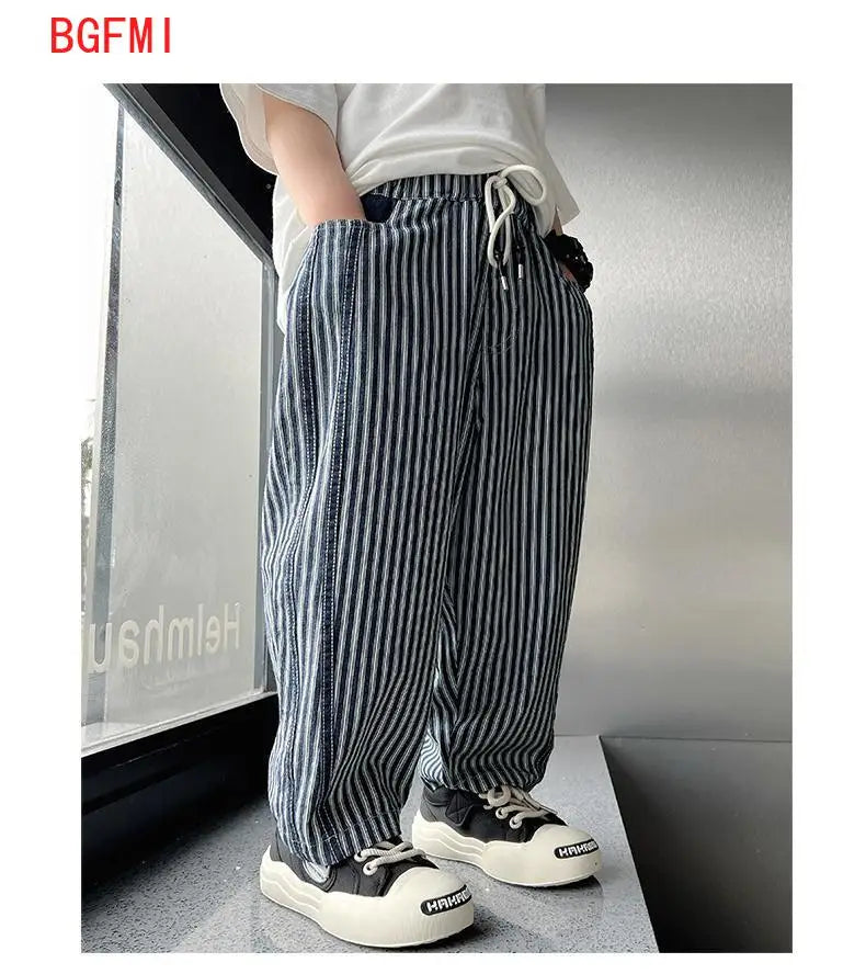 Spring and Summer Elastic Waist Pants