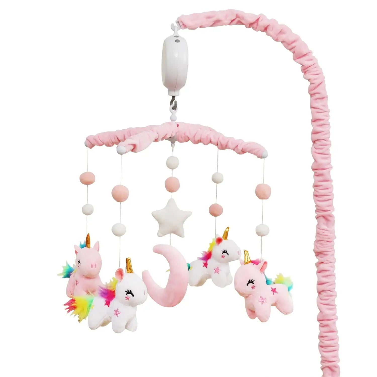 Pink Unicorn Crib Mobile 35 Lullabies