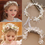 Pearl Flower Wreath Hair Accessory