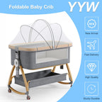 High Carbon Steel Aluminium Alloy Foldable Baby Crib
