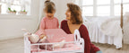 Wooden Baby Doll Crib Fits Dolls up to 21" for Girls 3+