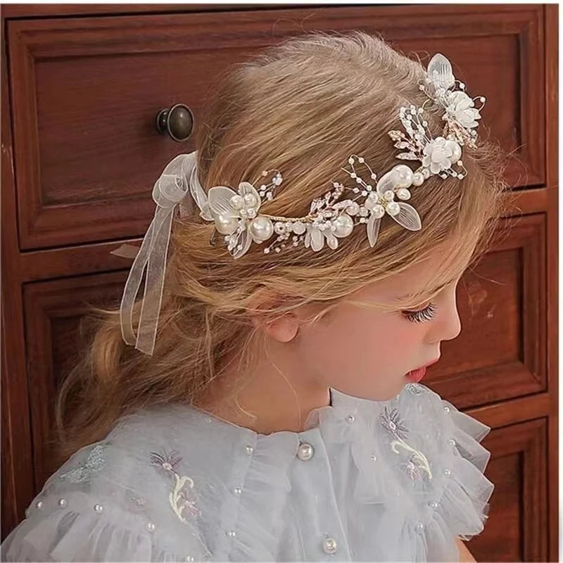 Pearl Flower Wreath Hair Accessory