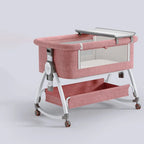 High Carbon Steel Aluminium Alloy Foldable Baby Crib