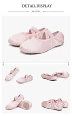 Women/Girls' Ballet Shoes Elastic Satin Flat Split Soft Sole