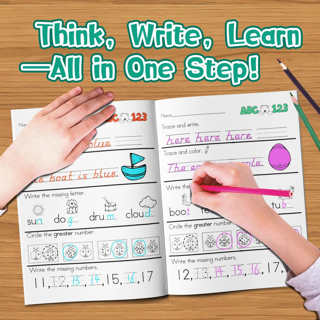 Workbook for Kindergarten, Preschool & Grade 1 Educational Activities