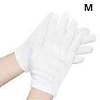 1 Pairs New Full Finger Men Women Etiquette White Cotton Gloves Waiters/Drivers/Jewelry/Workers Mittens Sweat Absorption 2030