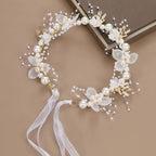 Pearl Flower Wreath Hair Accessory