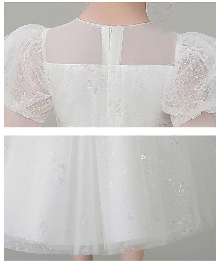 Evening Short Sleeve Lace Dress