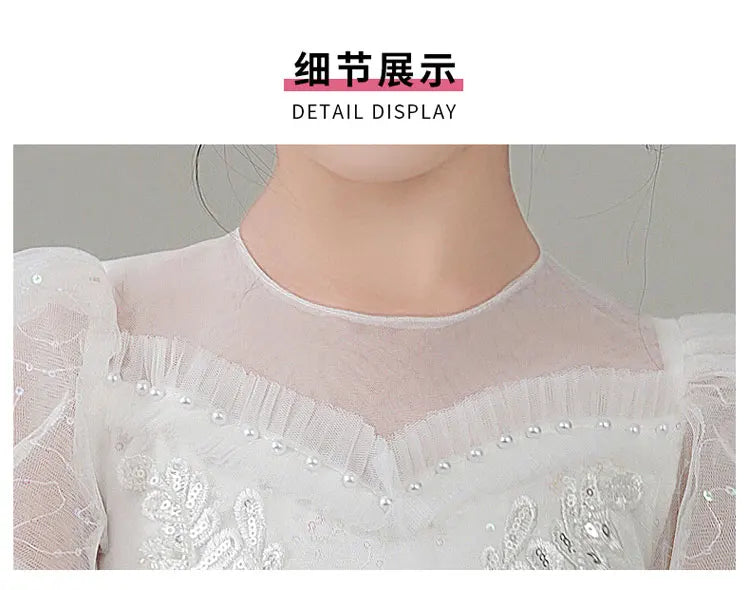 Evening Short Sleeve Lace Dress