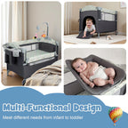 Pack n Play, Lockable Wheels, Foldable Infant to Toddler