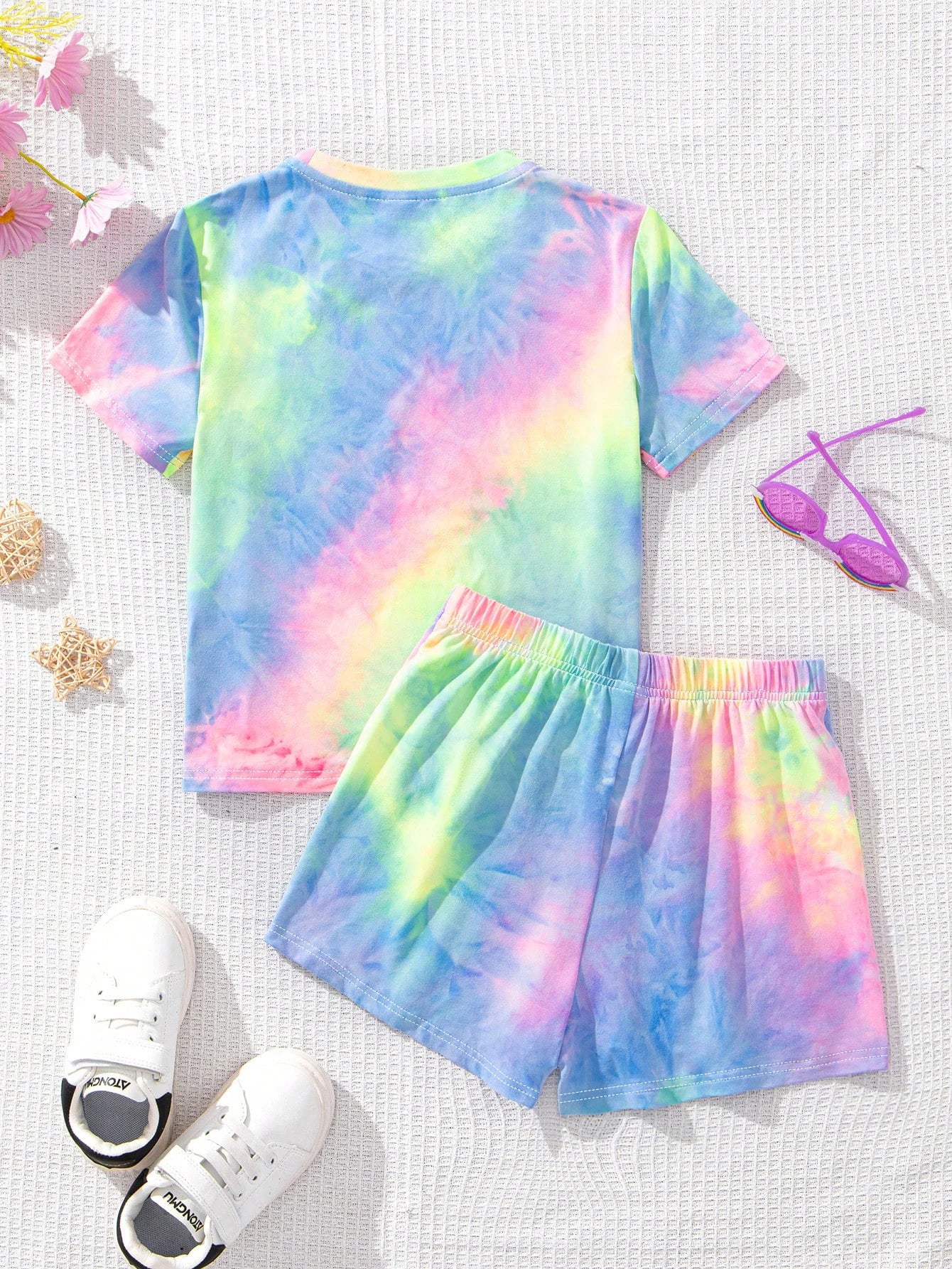 Comfy Tie Dye Girls 2-Piece Outfit
