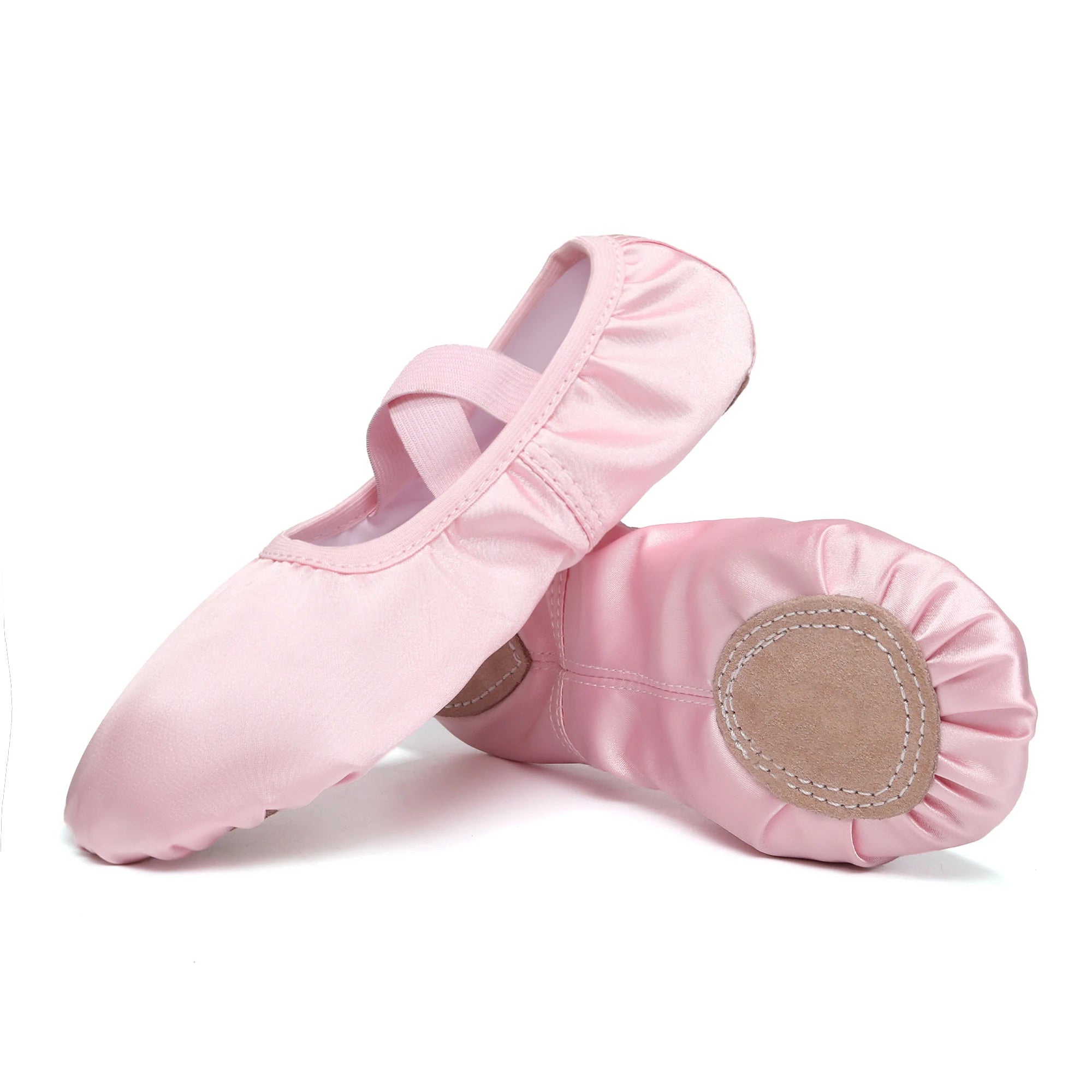 Women/Girls' Ballet Shoes Elastic Satin Flat Split Soft Sole