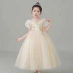Evening Short Sleeve Lace Dress