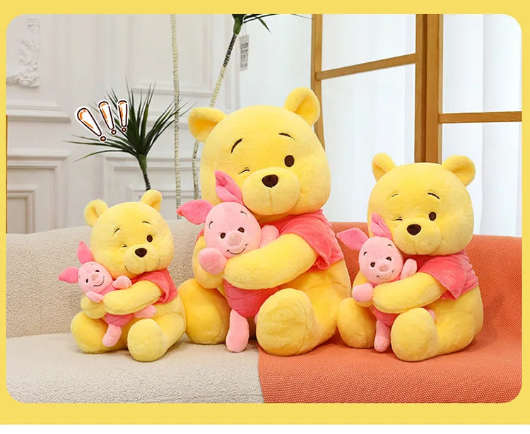 Disney Winnie The Pooh Hugging Piglet Plush Toy in 3 Sizes
