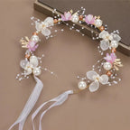 Pearl Flower Wreath Hair Accessory
