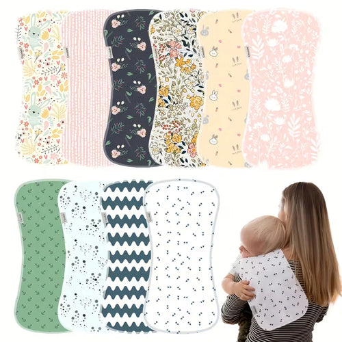 10-pack of soft and breathable baby burp towels