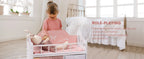 Wooden Baby Doll Crib Fits Dolls up to 21" for Girls 3+