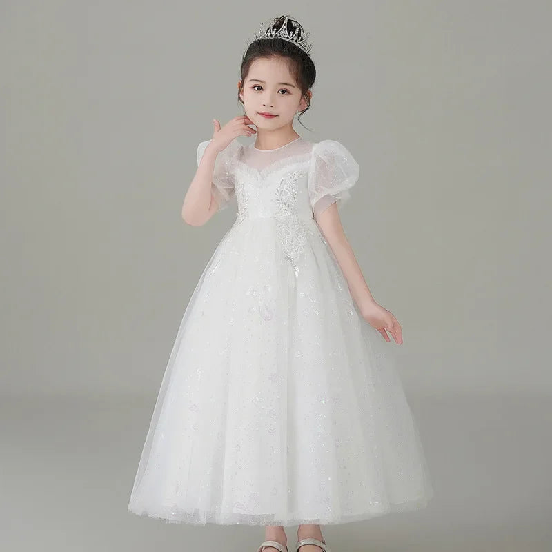 Evening Short Sleeve Lace Dress