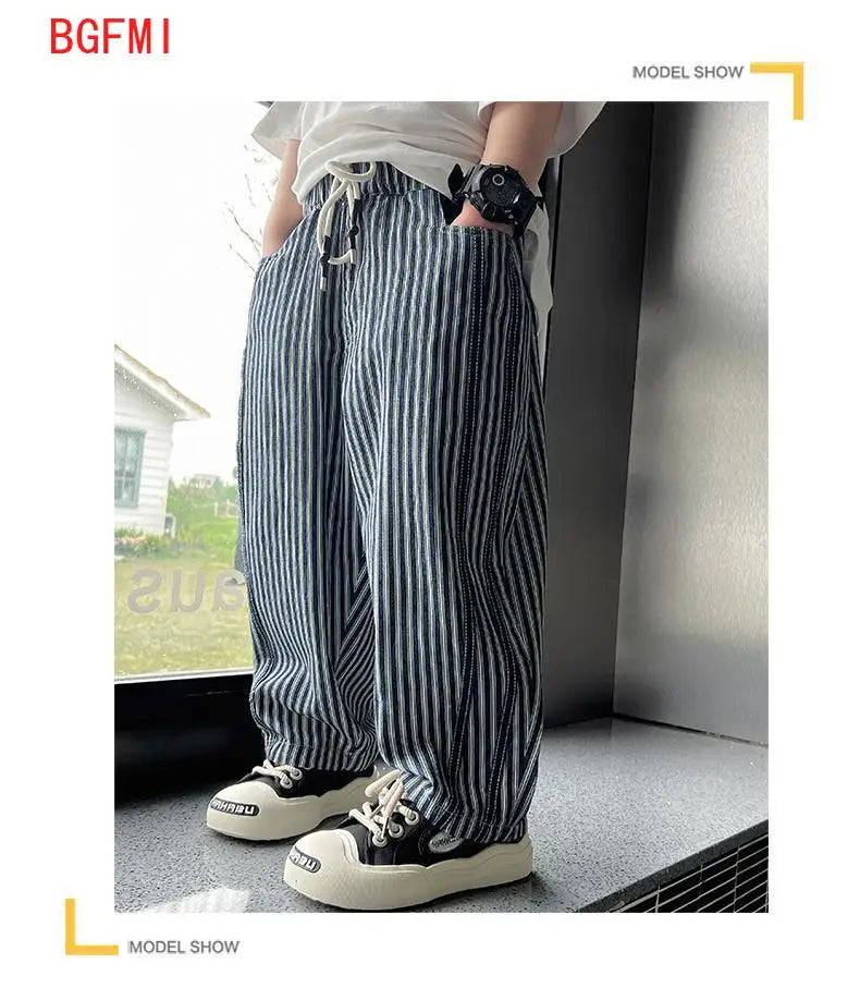 Spring and Summer Elastic Waist Pants