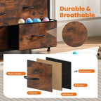 Bedside Table Fabric Drawers  Steel Frame